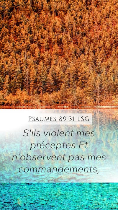Psaumes 89:31 LSG Bible Verse Image