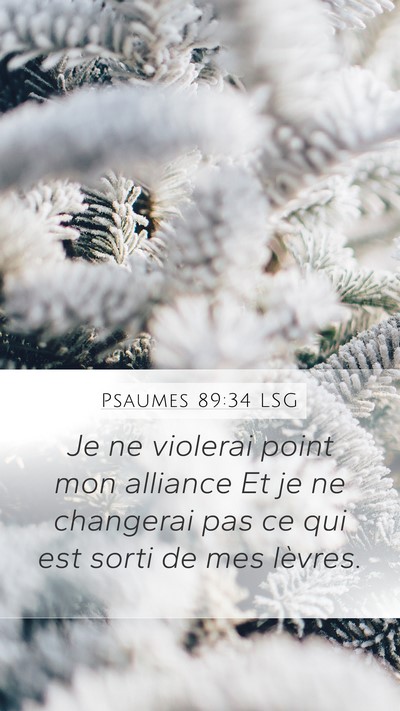 Psaumes 89:34 LSG Bible Verse Image