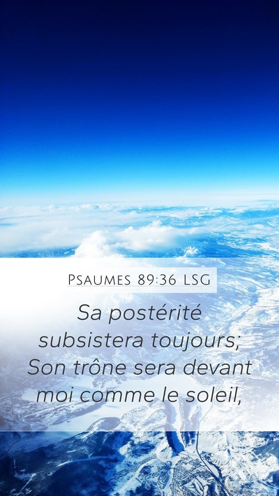 Psaumes 89:36 LSG Bible Verse Image