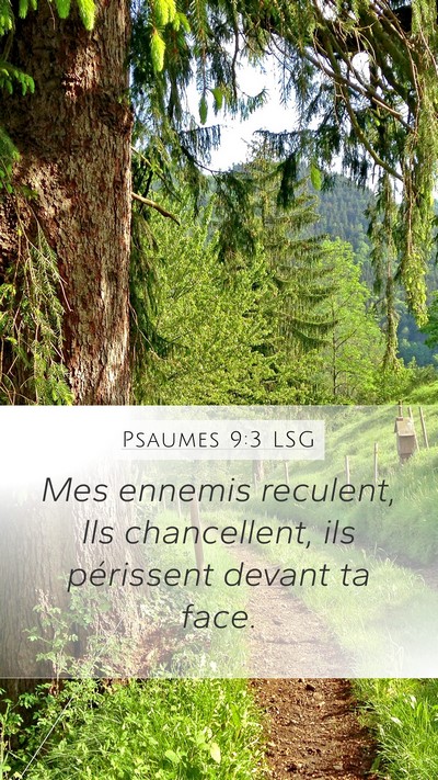 Psaumes 9:3 LSG Bible Verse Image
