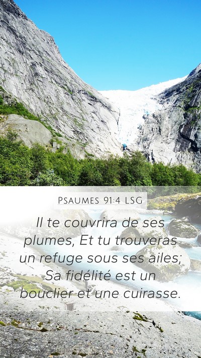 Psaumes 91:4 LSG Bible Verse Image