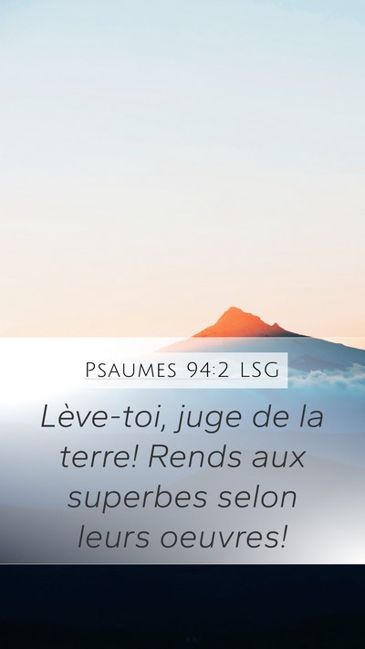 Psaumes 94:2 LSG Bible Verse Image