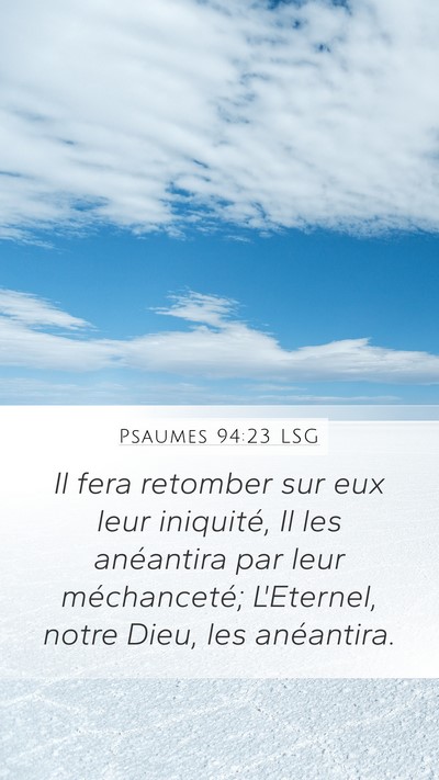Psaumes 94:23 LSG Bible Verse Image