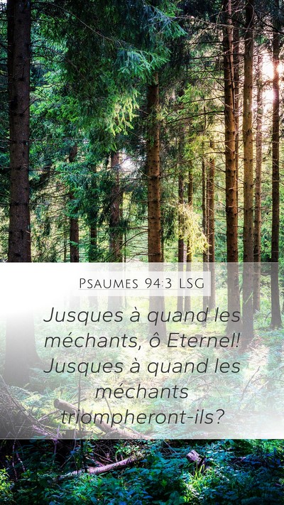 Psaumes 94:3 LSG Bible Verse Image