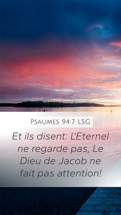 Psaumes 94:7 LSG Bible Verse Image