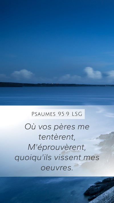 Psaumes 95:9 LSG Bible Verse Image
