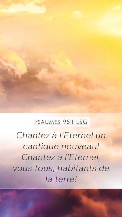 Psaumes 96:1 LSG Bible Verse Image