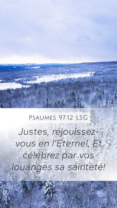 Psaumes 97:12 LSG Bible Verse Image