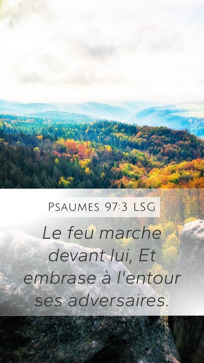 Psaumes 97:3 LSG Bible Verse Image