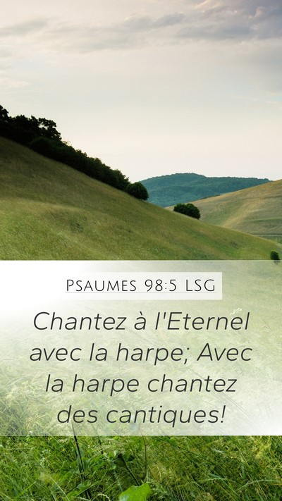 Psaumes 98:5 LSG Bible Verse Image