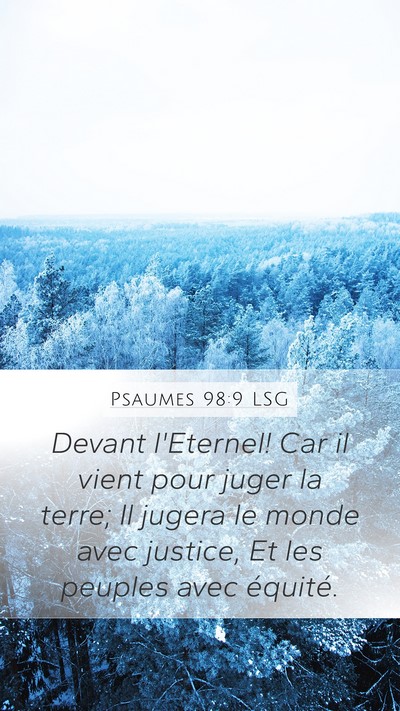Psaumes 98:9 LSG Bible Verse Image