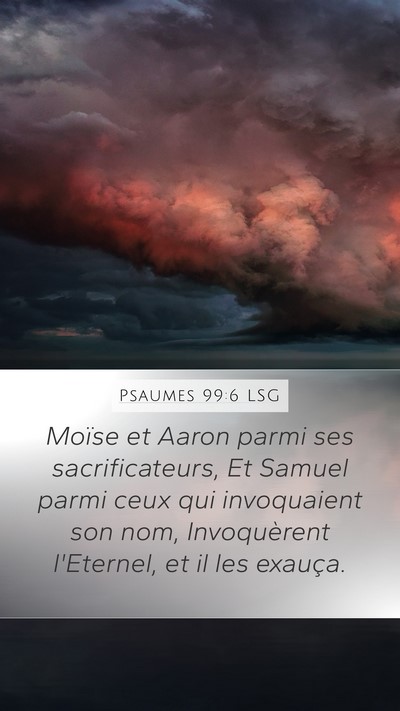 Psaumes 99:6 LSG Bible Verse Image