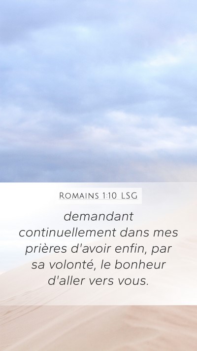 Romains 1:10 LSG Bible Verse Image