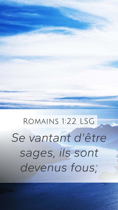 Romains 1:22 LSG Bible Verse Image