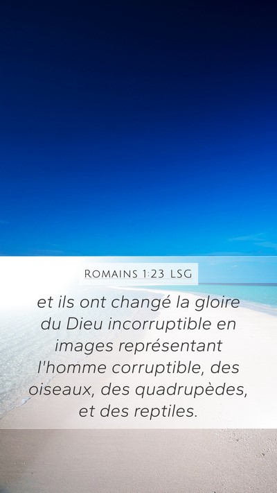 Romains 1:23 LSG Bible Verse Image