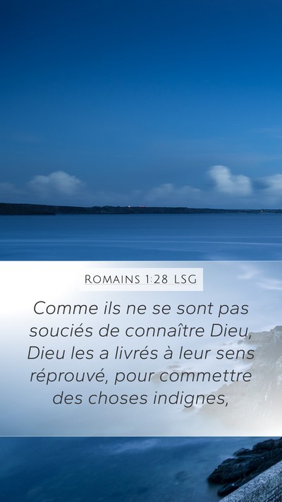 Romains 1:28 LSG Bible Verse Image
