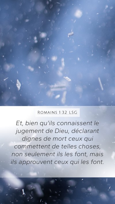 Romains 1:32 LSG Bible Verse Image