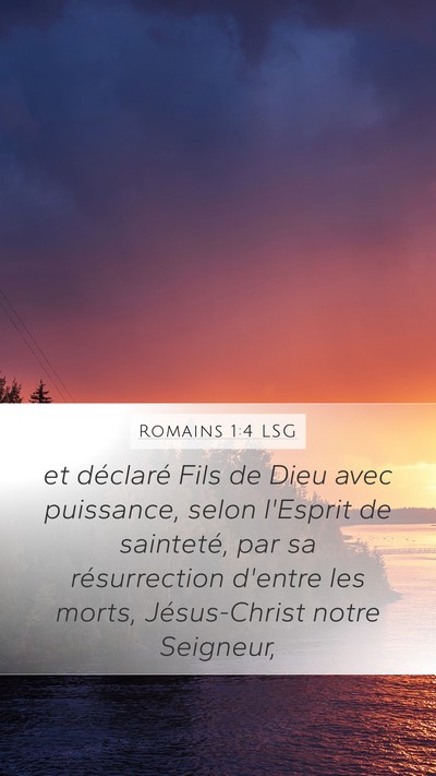 Romains 1:4 LSG Bible Verse Image