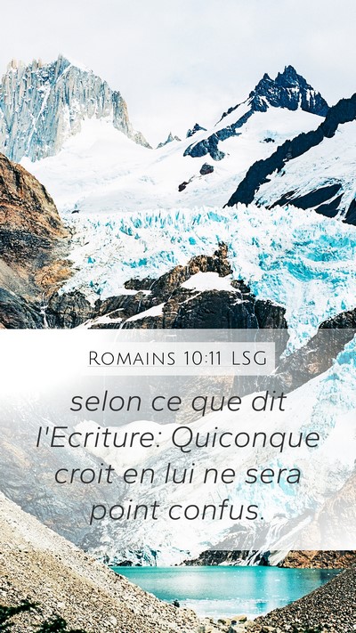Romains 10:11 LSG Bible Verse Image