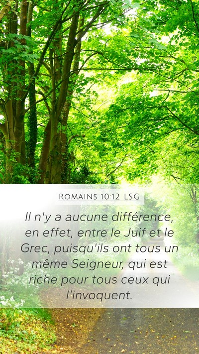 Romains 10:12 LSG Bible Verse Image