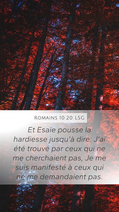 Romains 10:20 LSG Bible Verse Image
