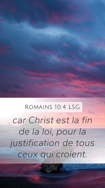Romains 10:4 LSG Bible Verse Image