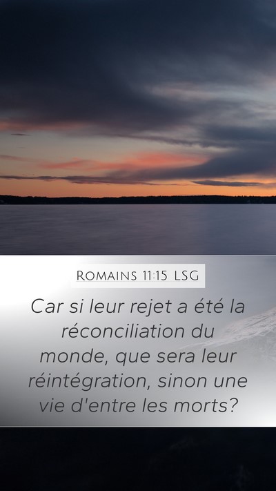 Romains 11:15 LSG Bible Verse Image