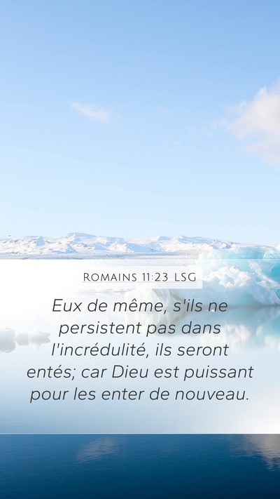 Romains 11:23 LSG Bible Verse Image