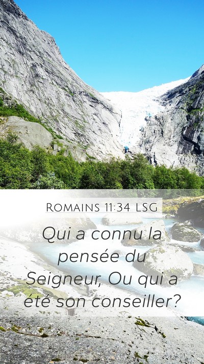 Romains 11:34 LSG Bible Verse Image