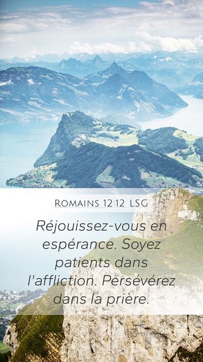 Romains 12:12 LSG Bible Verse Image