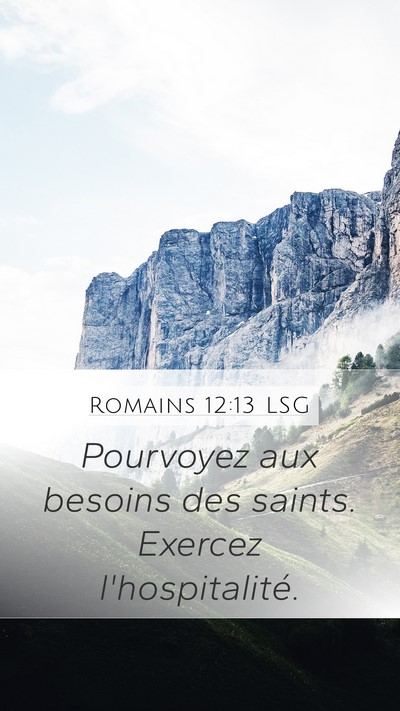 Romains 12:13 LSG Bible Verse Image
