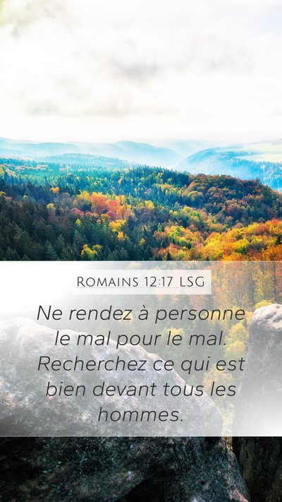 Romains 12:17 LSG Bible Verse Image