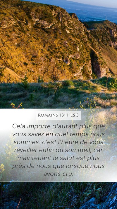 Romains 13:11 LSG Bible Verse Image