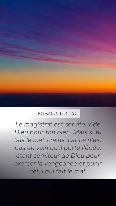 Romains 13:4 LSG Bible Verse Image