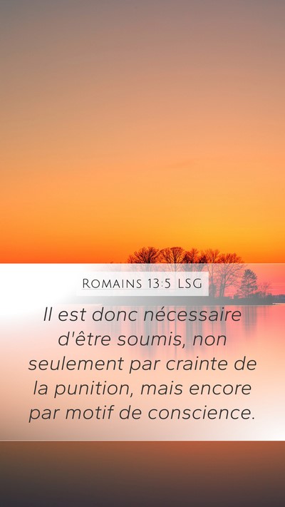Romains 13:5 LSG Bible Verse Image