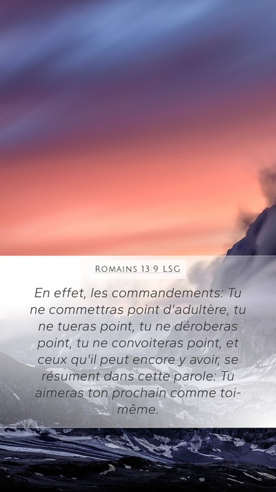 Romains 13:9 LSG Bible Verse Image