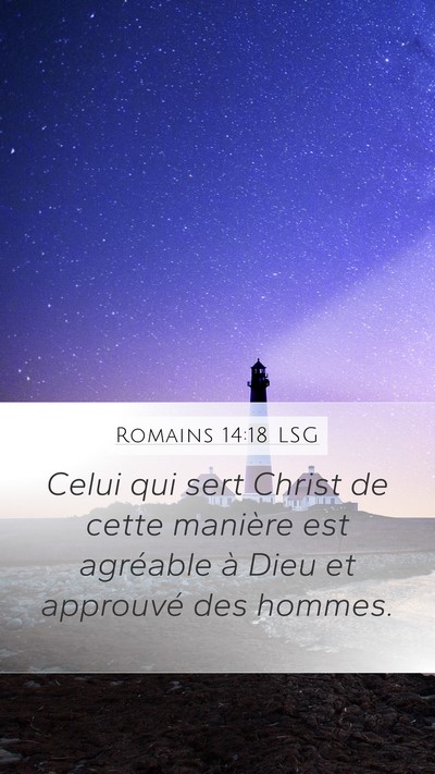 Romains 14:18 LSG Bible Verse Image