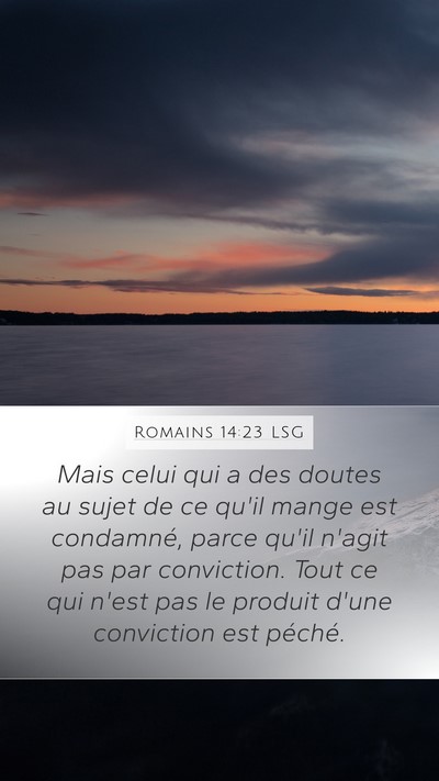 Romains 14:23 LSG Bible Verse Image