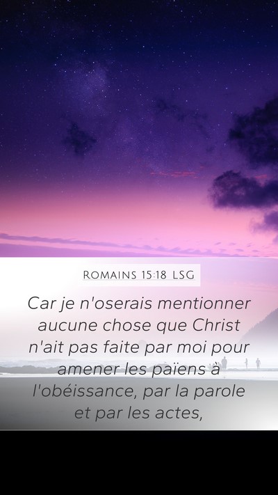 Romains 15:18 LSG Bible Verse Image