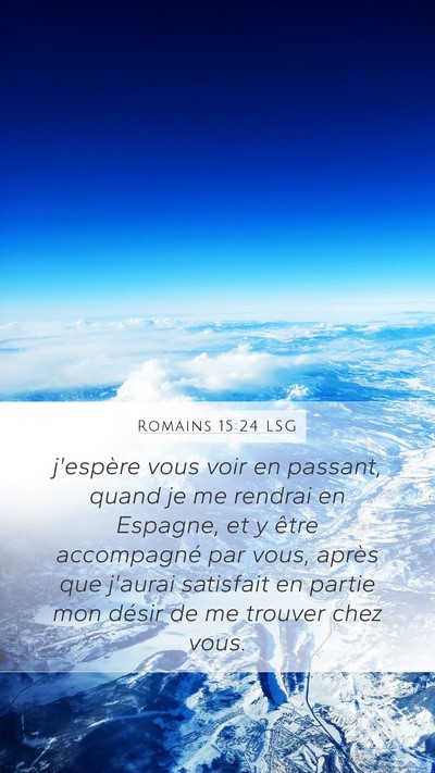 Romains 15:24 LSG Bible Verse Image