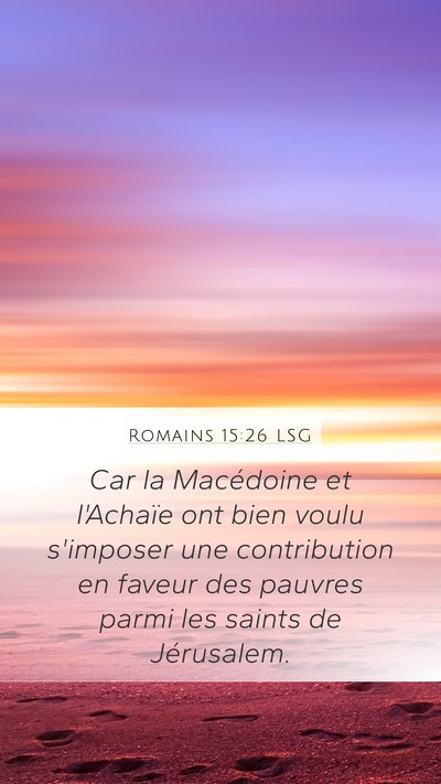 Romains 15:26 LSG Bible Verse Image