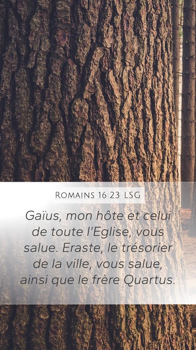 Romains 16:23 LSG Bible Verse Image