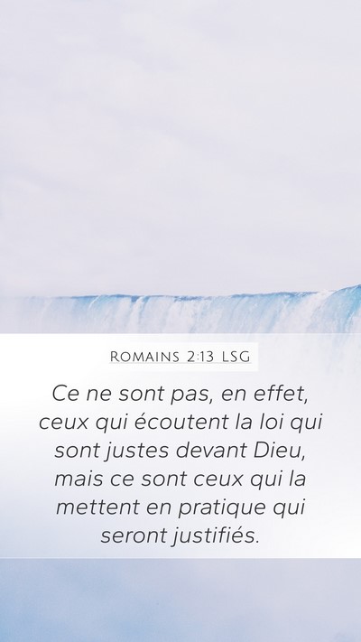 Romains 2:13 LSG Bible Verse Image
