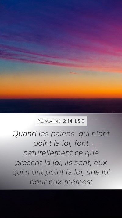 Romains 2:14 LSG Bible Verse Image