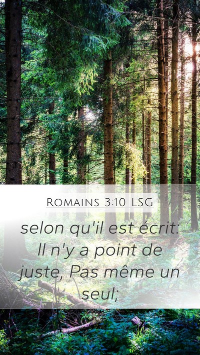 Romains 3:10 LSG Bible Verse Image