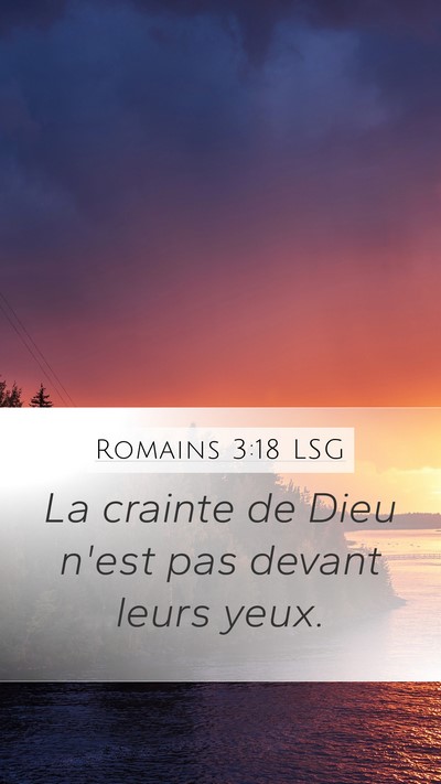 Romains 3:18 LSG Bible Verse Image