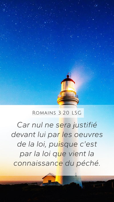 Romains 3:20 LSG Bible Verse Image