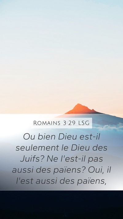 Romains 3:29 LSG Bible Verse Image