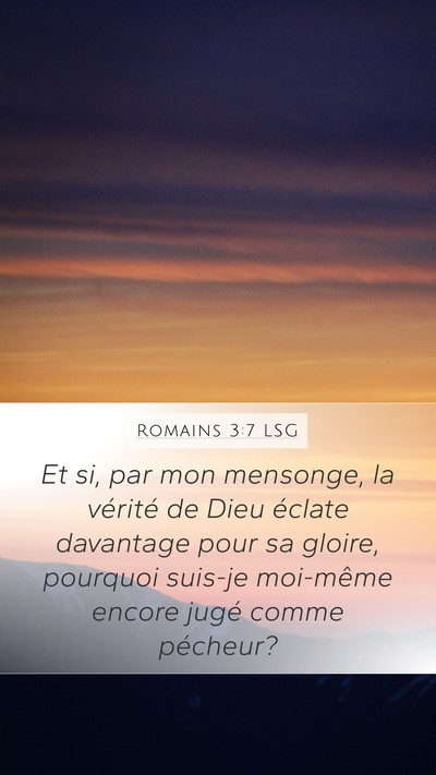 Romains 3:7 LSG Bible Verse Image