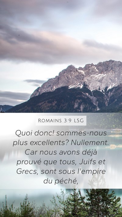 Romains 3:9 LSG Bible Verse Image
